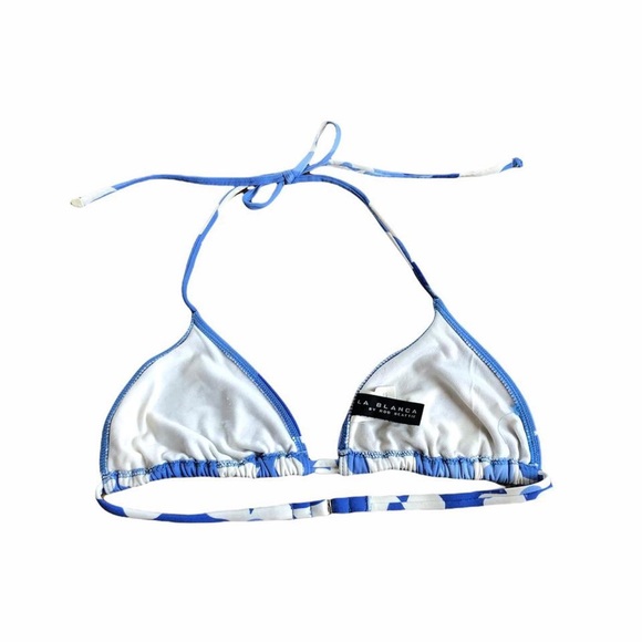 Y2k vintage blue abstract floral bikini top - Picture 4 of 4